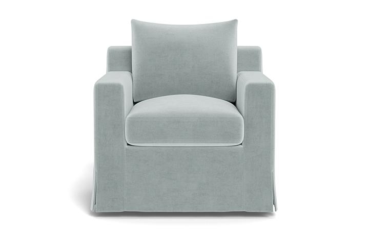 Sloan Slipcovered Swivel Chair - Image 0