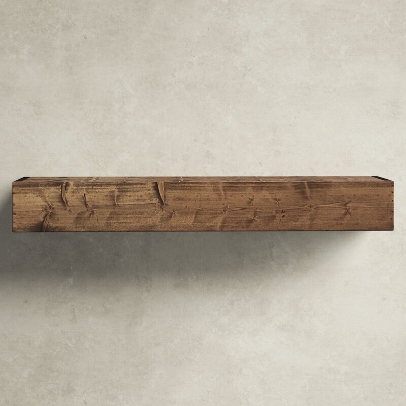 Ascension Solid Wood Brown Floating Shelf, 38" - Image 0