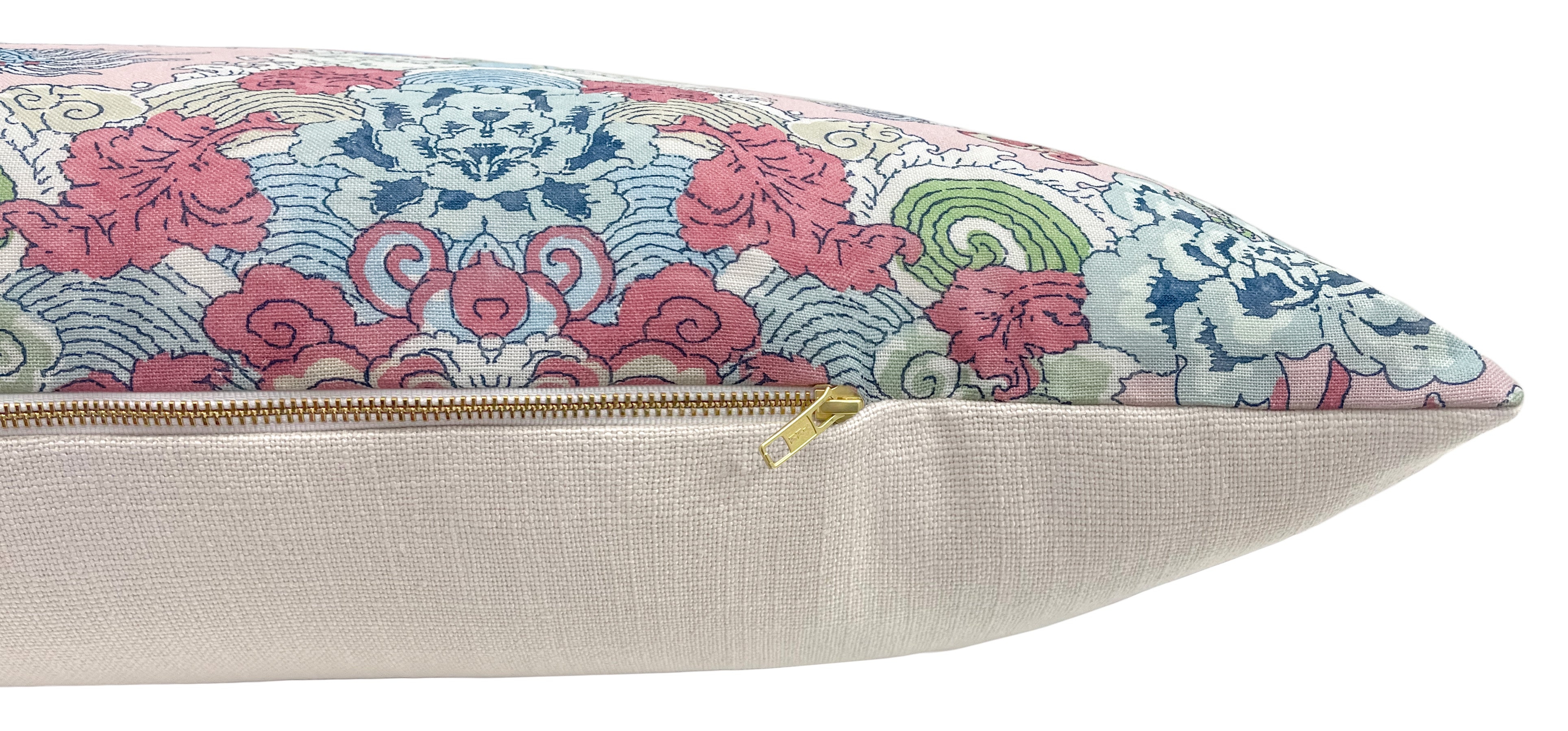 THE XL LUMBAR :: MAGIC MOUNTAIN DRAGON // BLUSH | SCHUMACHER - BY THE YARD - Image 1