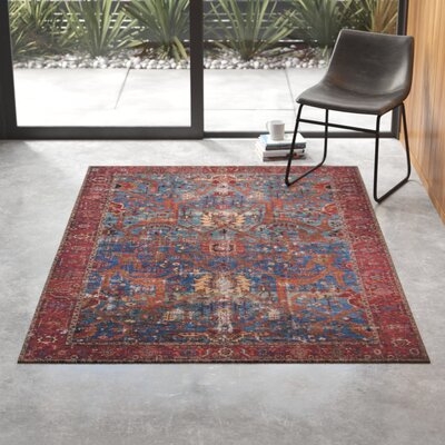 Anza Blue/Red Area Rug - Image 0