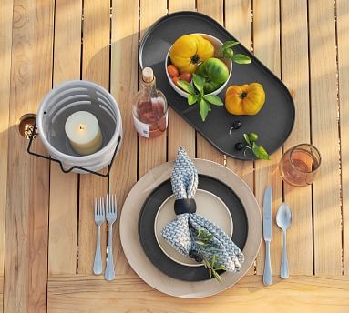 Mason Modern Melamine Dinner Plate, Single - Ivory - Image 3