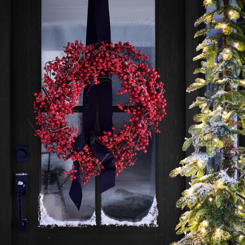 Faux Red Berry Wreath 30" - Image 1