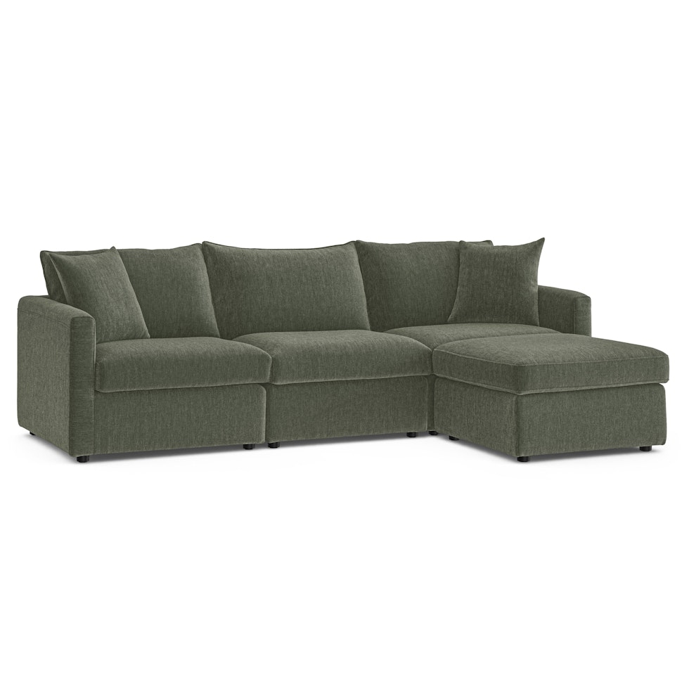 Lenae 104.5" Reversible Modular Sectional - Eleos Green - Image 1