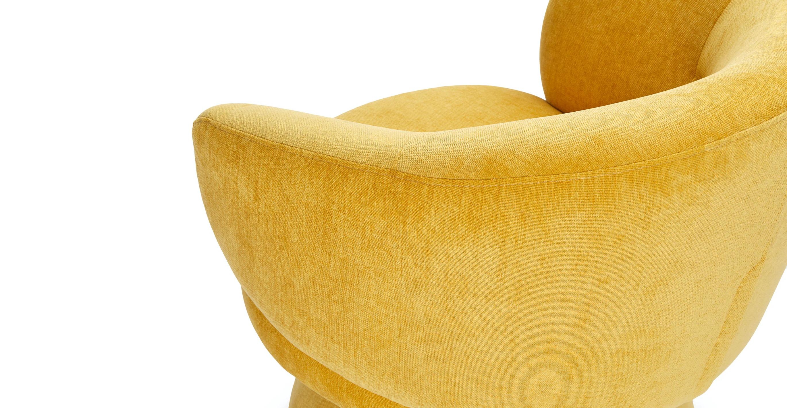 Makeva Marigold Yellow Swivel Chair - Image 7