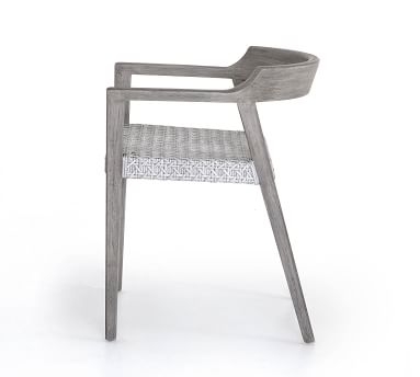 Brent Teak Dining Chair, Weathered Gray - Image 5
