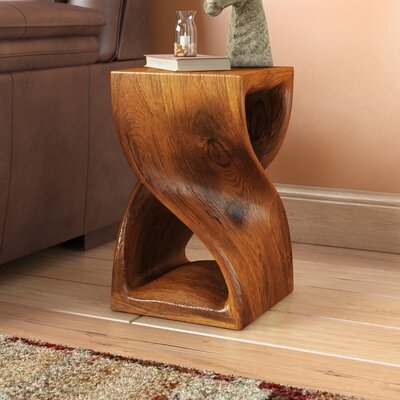 Pelley Solid Wood Abstract End Table - Image 1