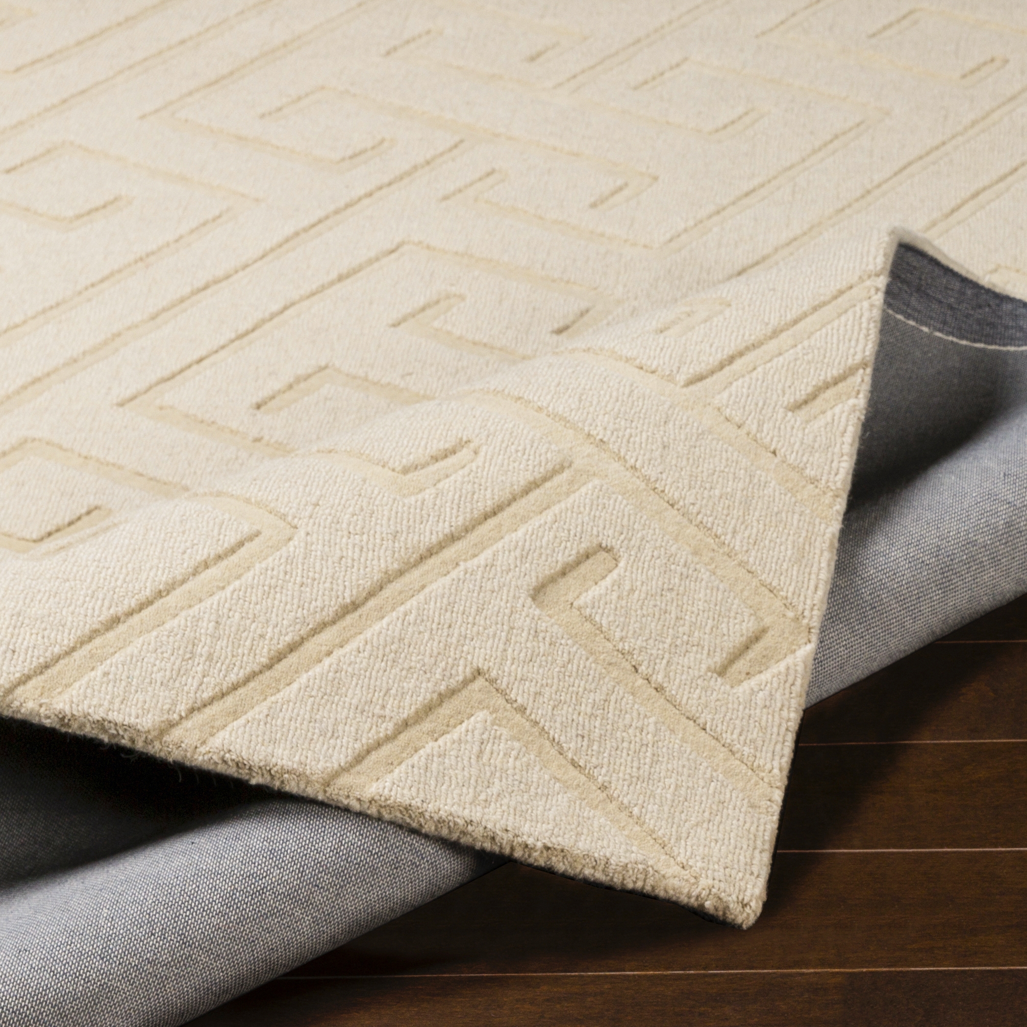Mystique Beige Indoor 2'6" x 8' Handmade Rug - Image 4