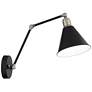 Wray Black & Antique Brass Hardwired Wall Lamp - Image 6
