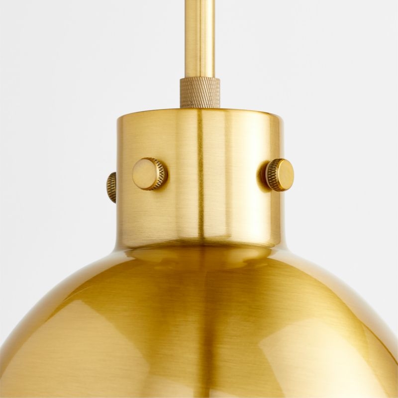 Dakota Brass Pendant Light with Small Brass Dome 7.5" - Image 6