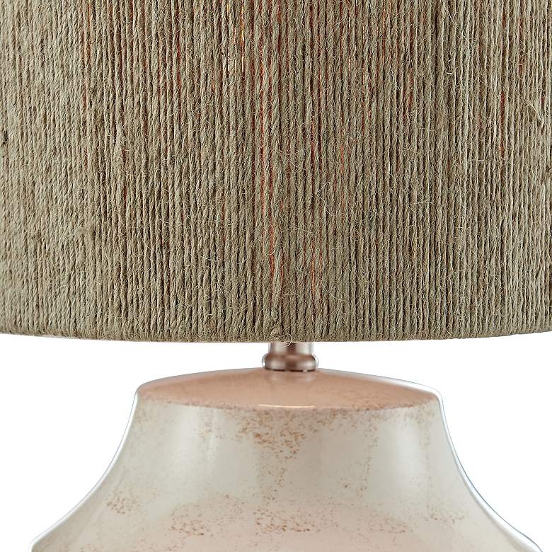 Lite Source Donnie Rusted White Ceramic Table Lamp - Image 4