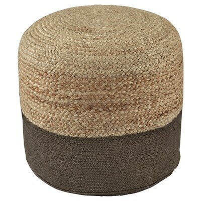 Round Pouf With Braided Details - Image 0