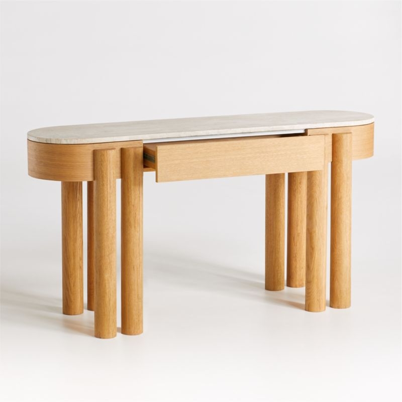 Oasis Oval Wood Console Table - Image 3