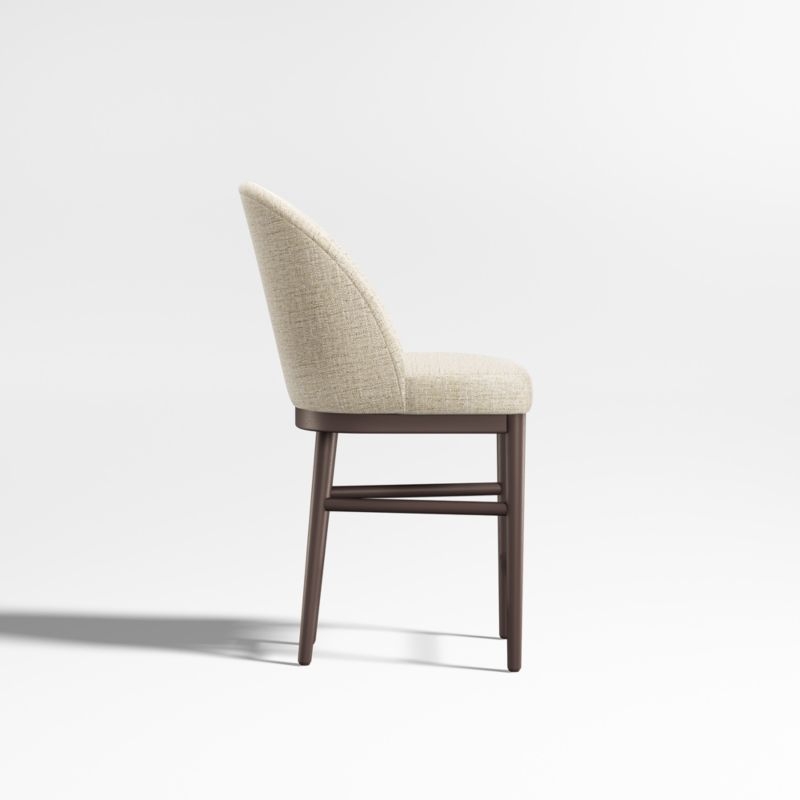 Ana Ivory Counter Stool with Brown Wood Legs - Image 4