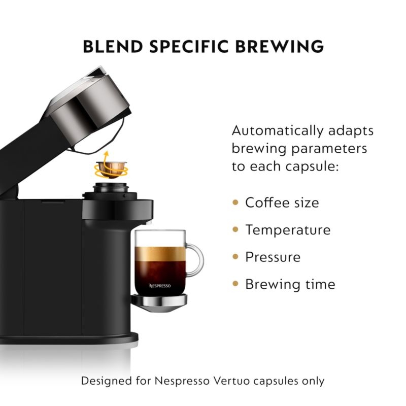 Nespresso ® by Breville ® Vertuo Next Dark Chrome Coffee and Espresso Machine with Aeroccino Frother - Image 3