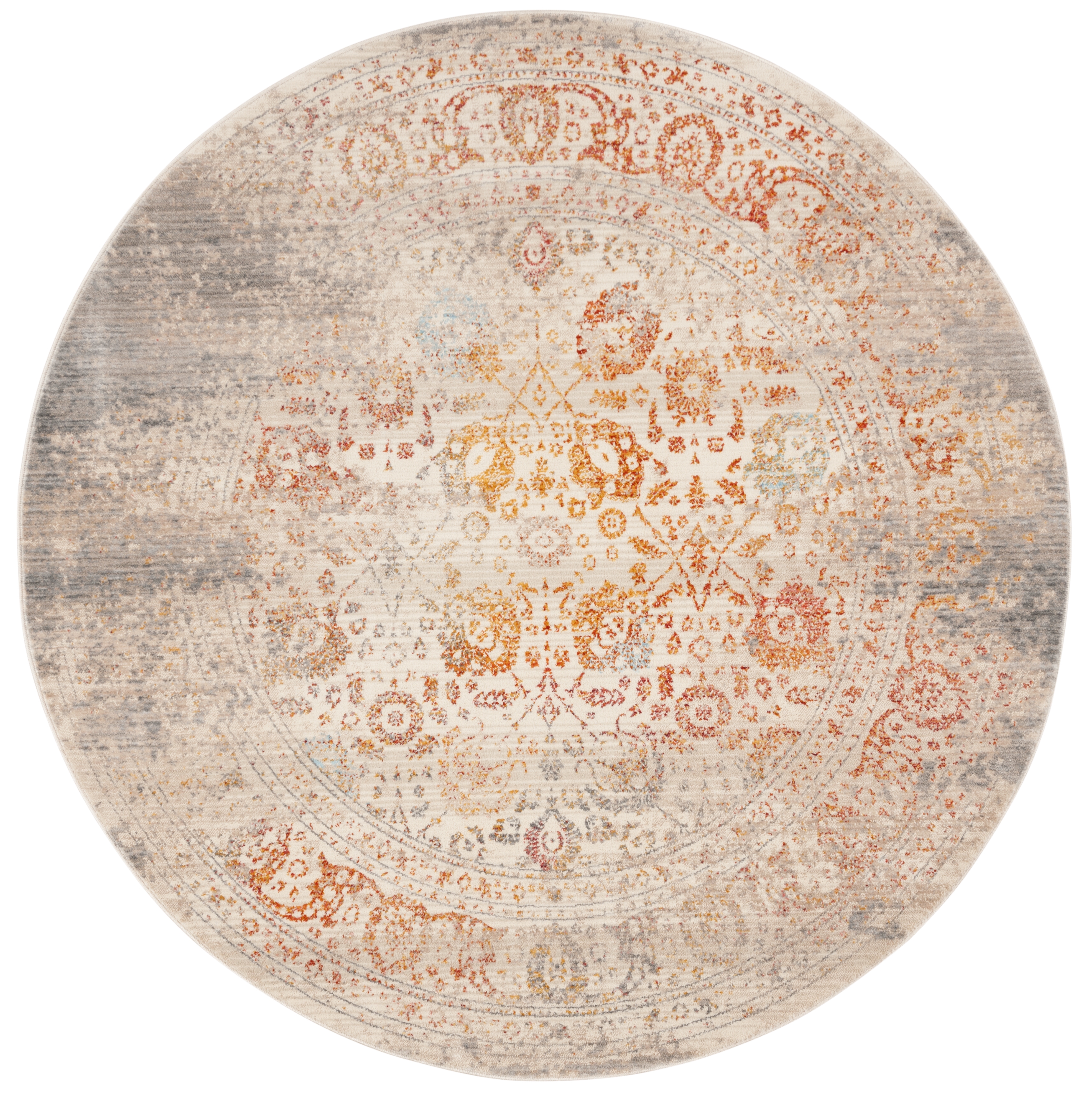 Arlo Home Woven Area Rug, VTP411C, Grey/Multi,  5' X 5' Round - Image 0