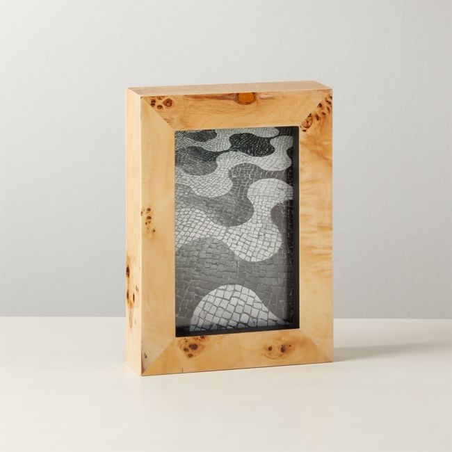 Burl Wood Picture Frame 4"x6" - Image 0