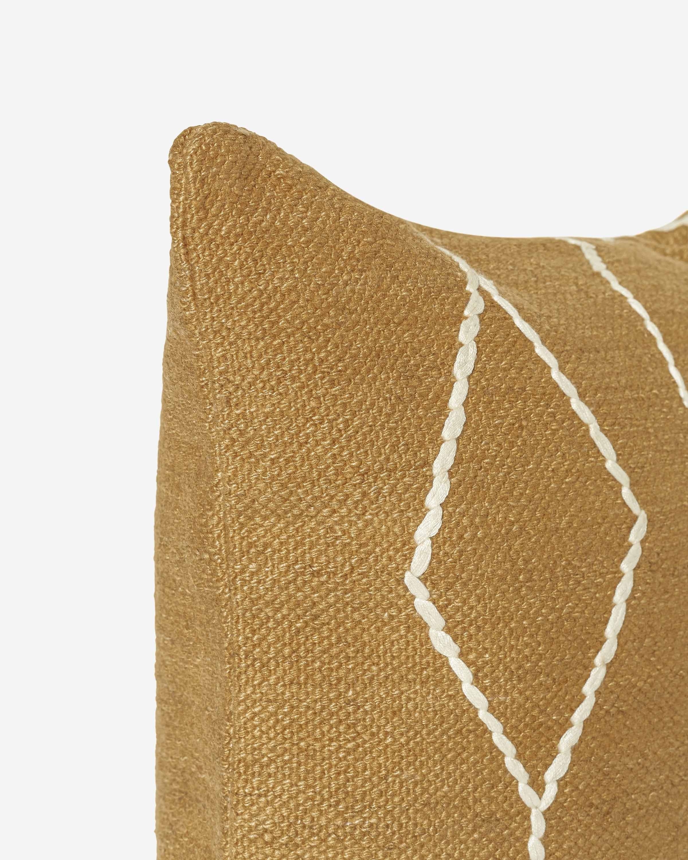 Moroccan Flatweave Lumbar Pillow, Ochre By Sarah Sherman Samuel - Image 2