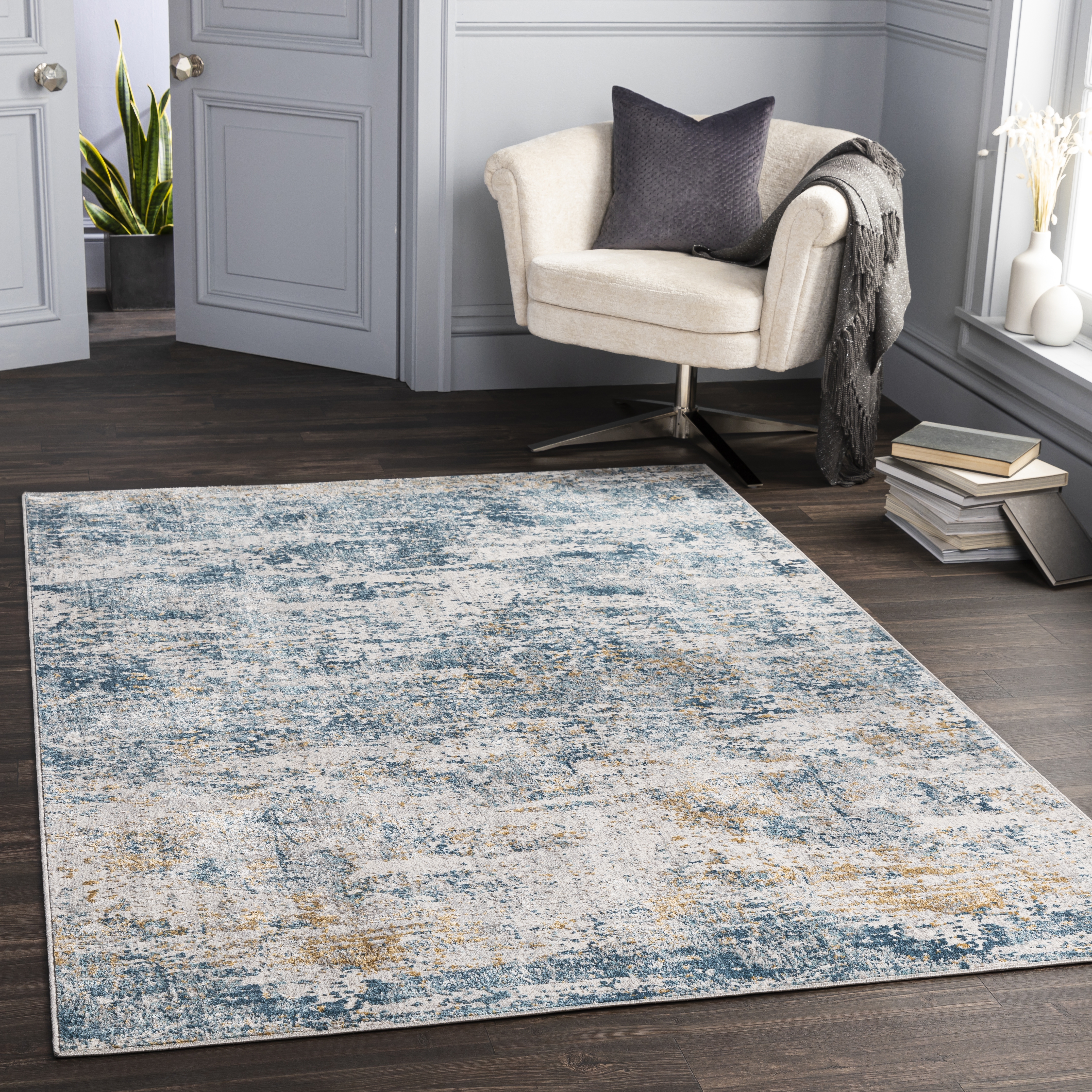 Couture White Indoor 10' x 14' Machine Woven Rug - Image 1