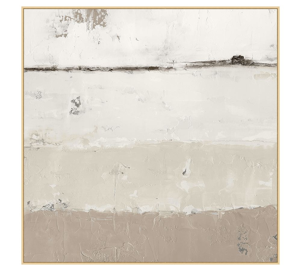 Out to Sea Framed Canvas, Neutral, Oversized, 51" x 51" - Image 0