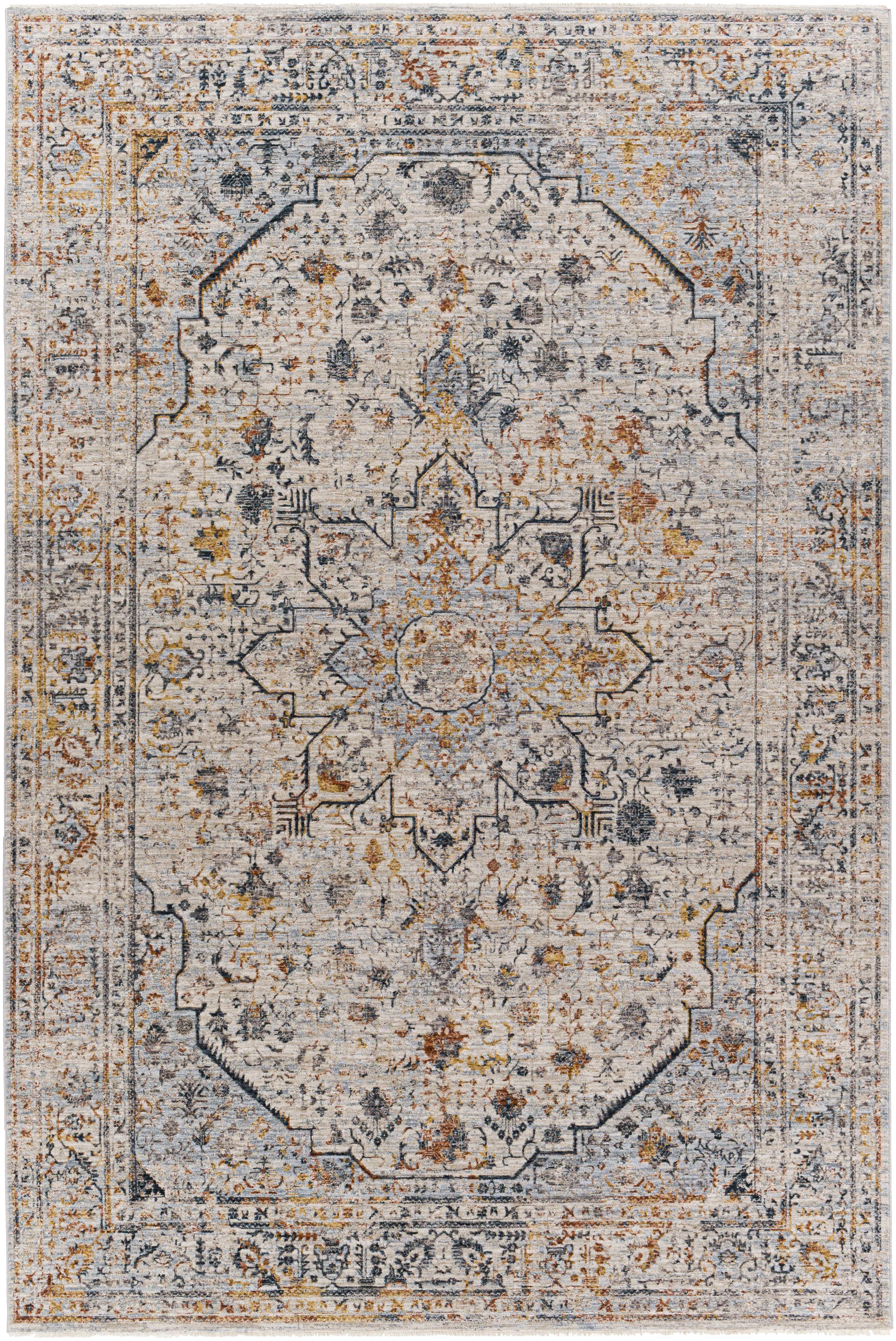 Laila Beige Indoor 2'7" x 3'11" Machine Woven Rug - Image 0