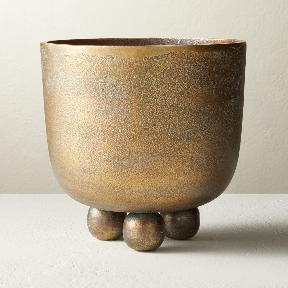 Capo Brass Footed Planter - Image 0