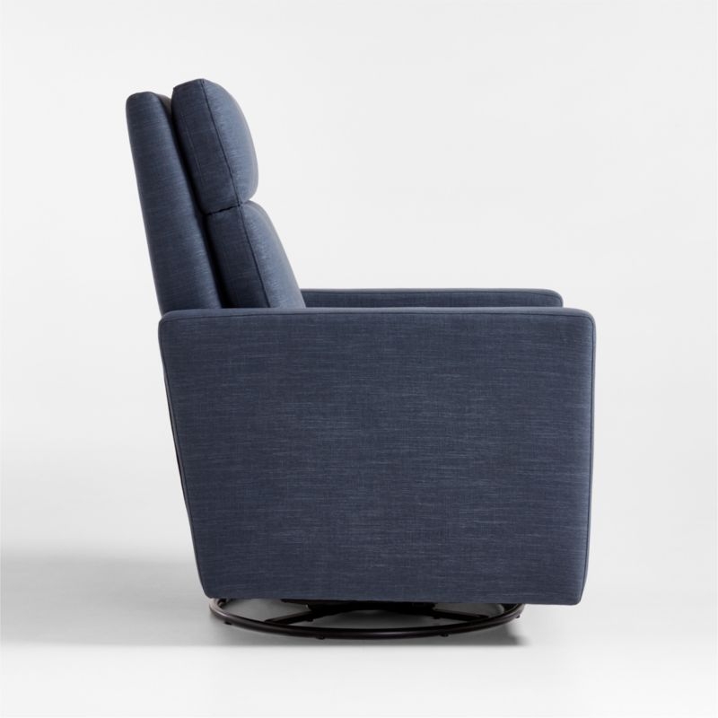 Rixby Navy Nursery Power Recliner Swivel Recliner Chair - Image 3