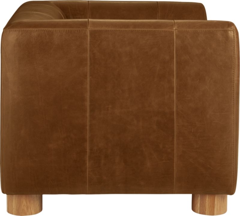 Kotka Tobacco Tufted Leather Chair - Image 4
