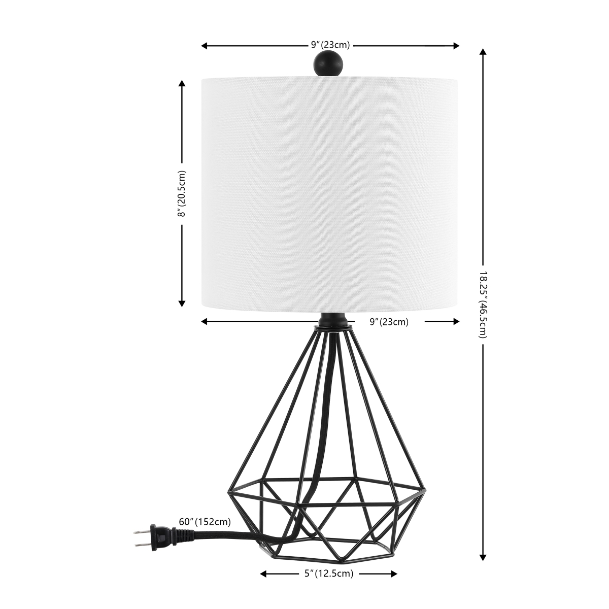 Porzana 18.25 Inch Table Lamp - Black - Safavieh - Image 0