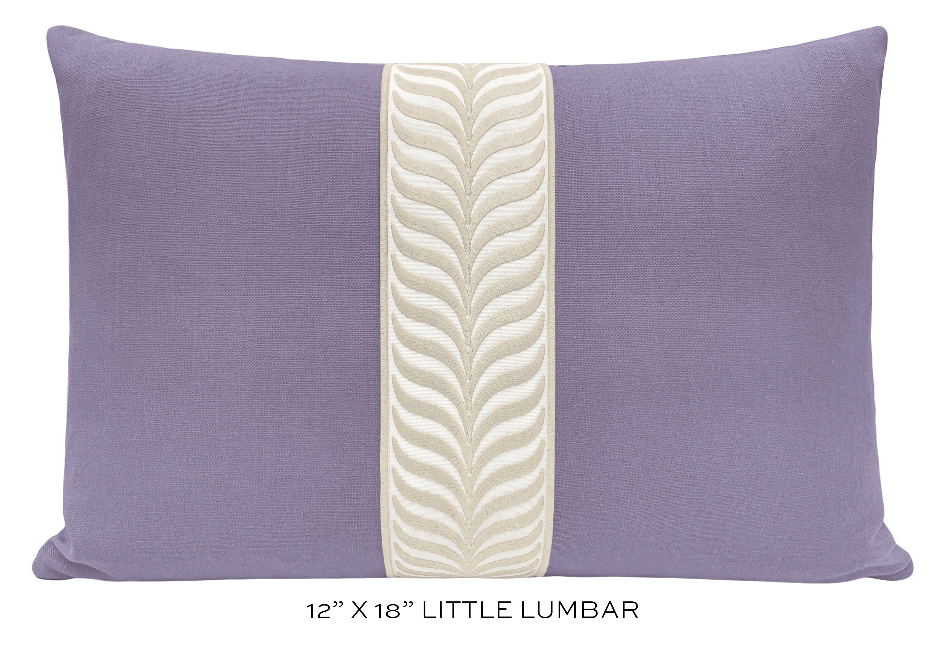 CLASSIC LINEN // WISTERIA + TRELLIS TRIM // NATURAL - Sample 4" X 4" - Image 3