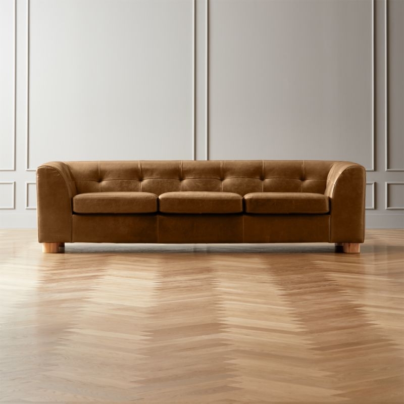 Kotka Tobacco Tufted Leather Sofa - Image 2