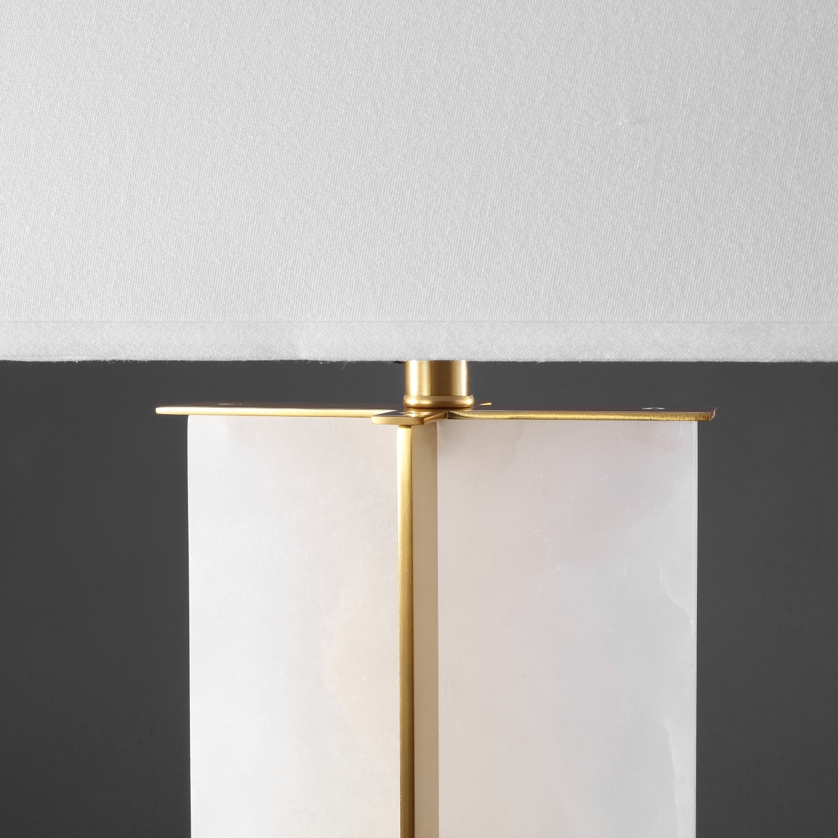 Safavieh Couture Natalee Marble Table Lamp - Gold/White - Image 5