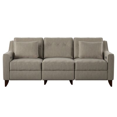 Medora Cotton Reclining 88" Square Arm Sofa - Image 0