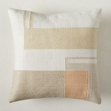 Soft Color Block Pillow Cover, 20"x20", Neutral - Image 0