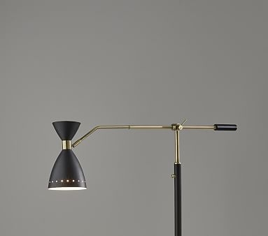 Elias Adjustable Floor Lamp, Black - Image 4