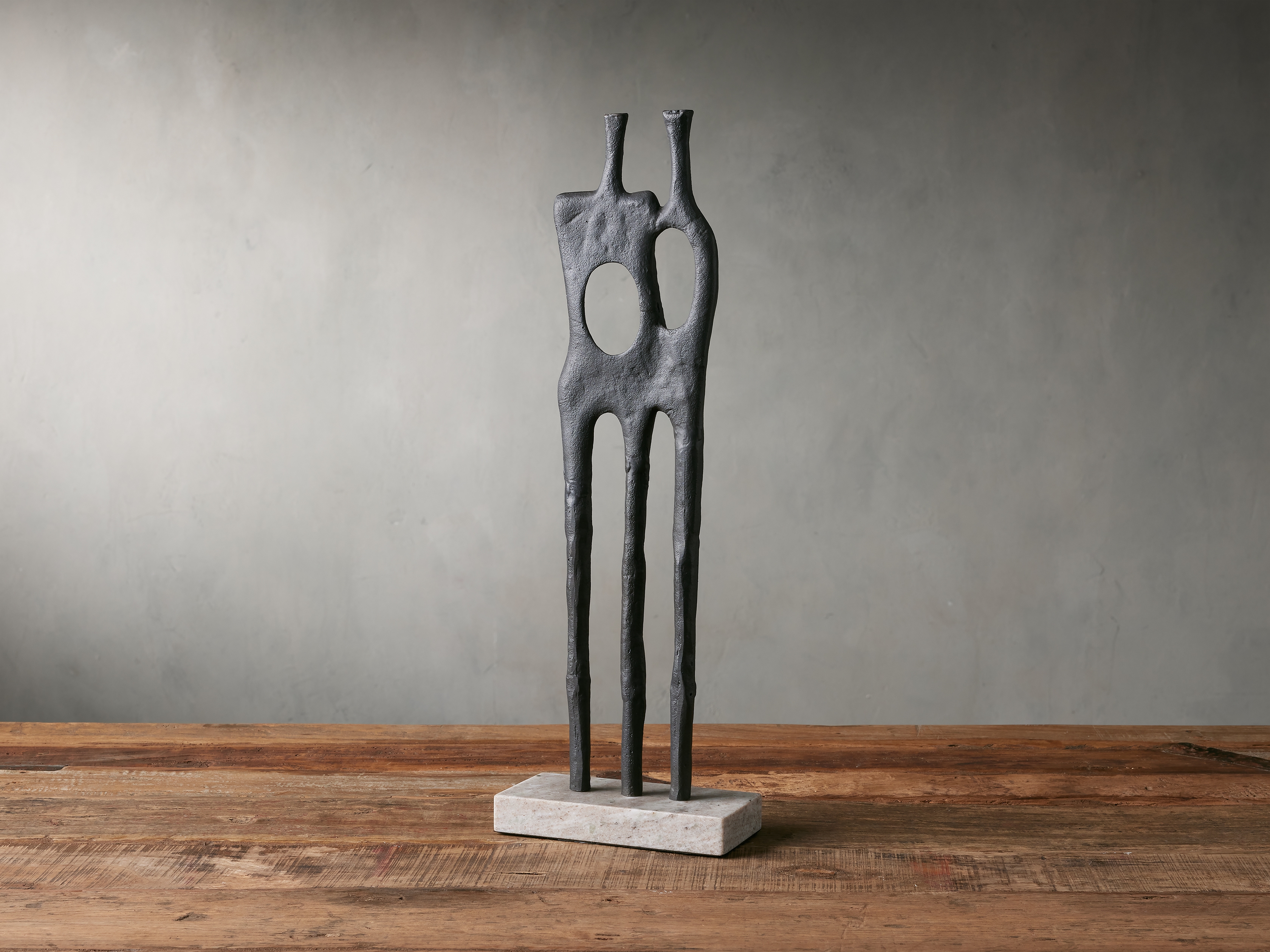 Pair Sculpture in Aluminum Black - Image 0