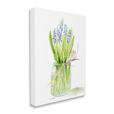 Blue Hyacinth Flower Arrangement Classic Canning Jar - Image 0