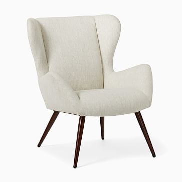 Otto Chair, Poly Wheat Twill, Faux Wood Walnut - Image 0