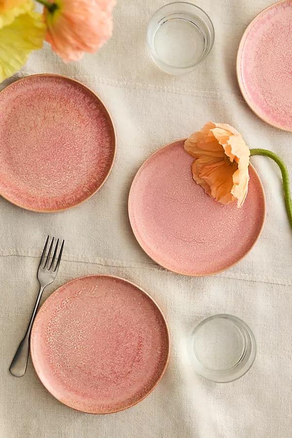 Reactive Glaze Stoneware Side Plates, Set of 4 - Image 0