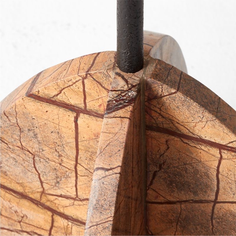 Spazio Brown Marble Side Table - Image 3