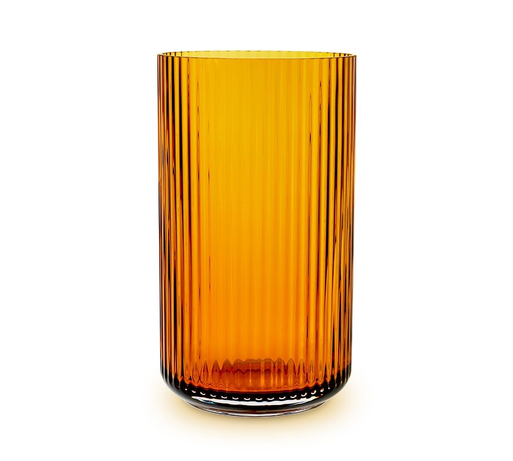 Lyngby Amber Glass Vase, Large, 12.2" - Image 0