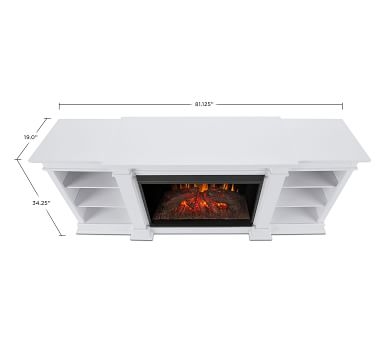 Real Flame(R) Eliot Electric Fireplace Media Cabinet, White - Image 4