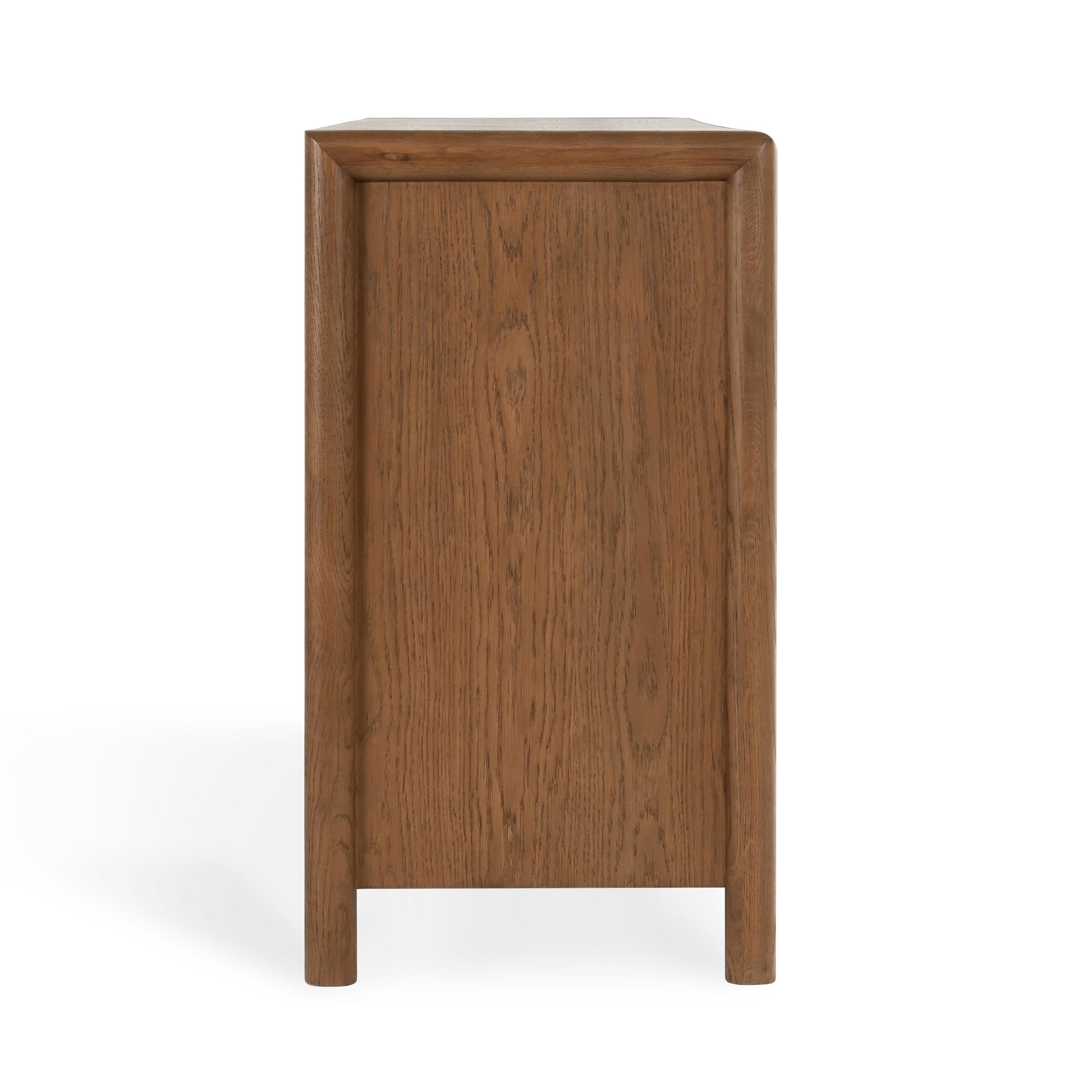 Corda Oak Wood 6Dwr Dresser Brown/Natural - Image 2