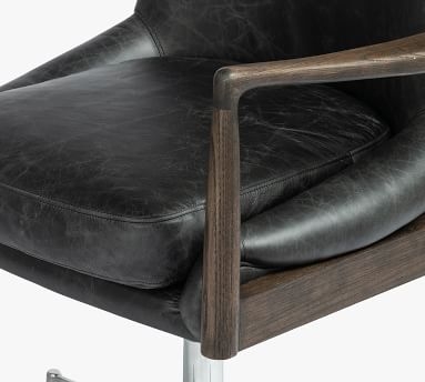 Fairview Leather Desk Chair, Durango Smoke - Image 3