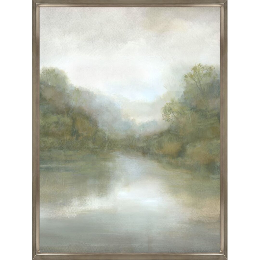 Chelsea Art Studio Lakeside Reflection III by Jacob Lincoln - Floater Frame Painting on Canvas - Image 0