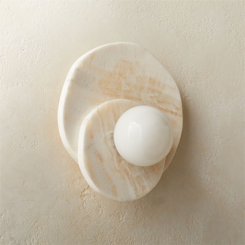 Astr White Onyx Wall Sconce Set of 2 - Image 4