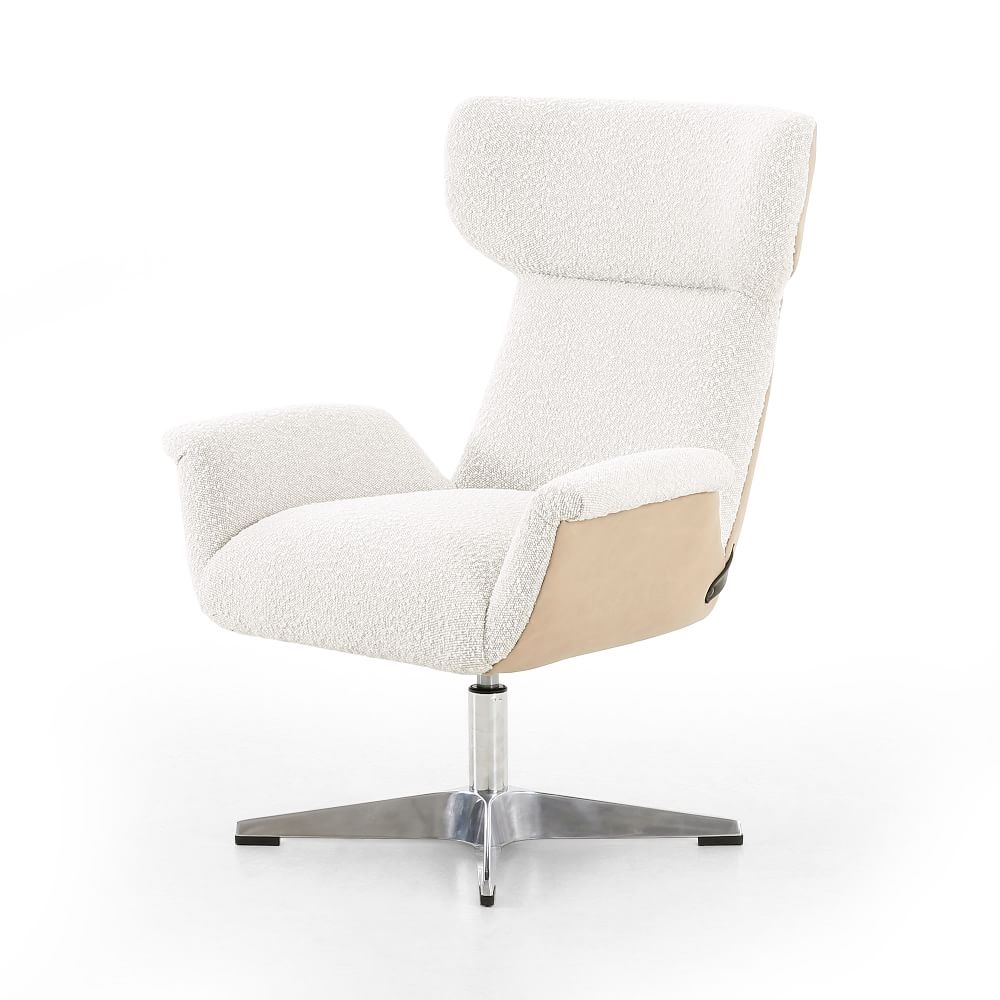 Winged Arms Desk Chair, Aluminum, Knoll Natural - Image 0