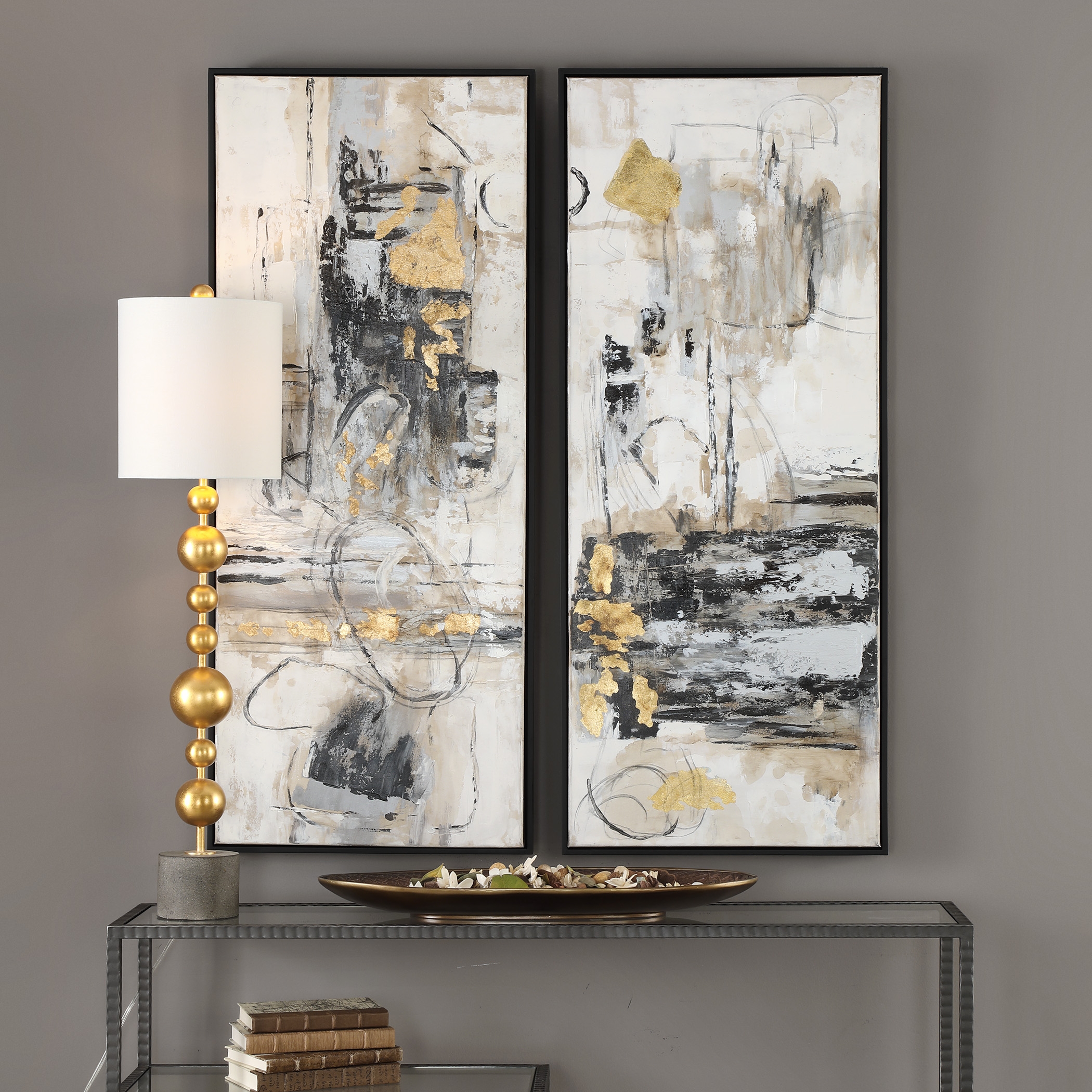 Life Scenes Abstract Art S/2 - Image 1