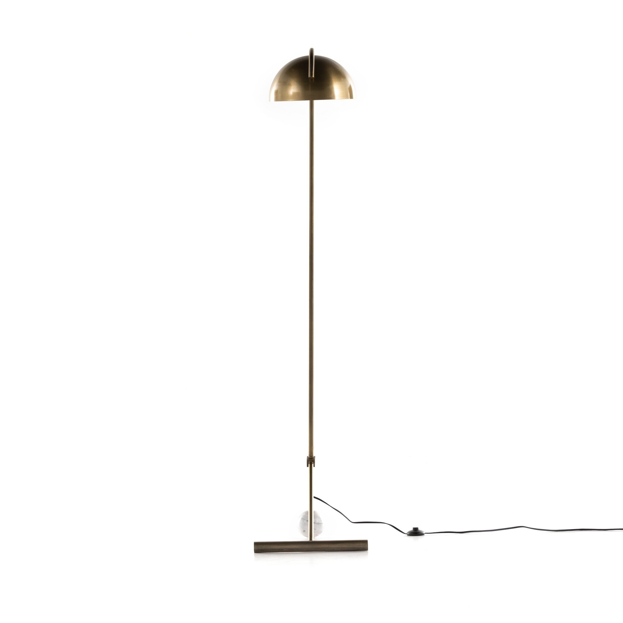 Becker Floor Lamp - Charcoal and White Marble - Image 4