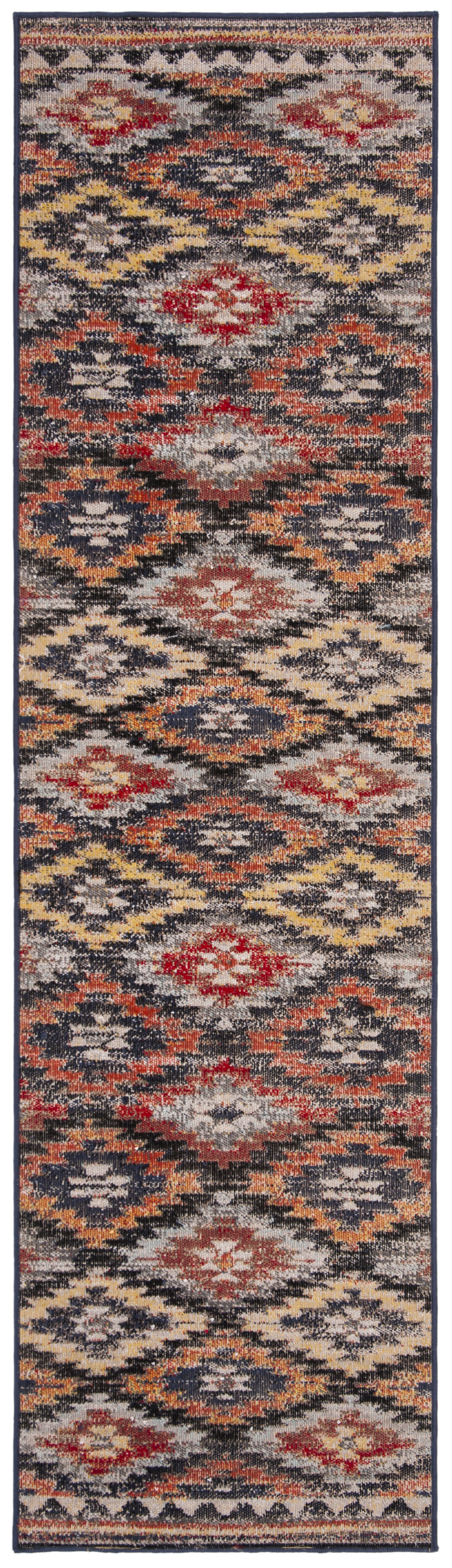 Arlo Home Indoor/Outdoor Woven Area Rug, MTG246P, Rust/Multi,  2' 3" X 8' - Image 0