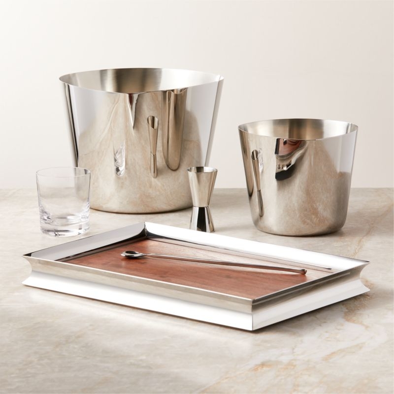 Silhuet Silver Stainless Steel Ice Bucket - Image 3